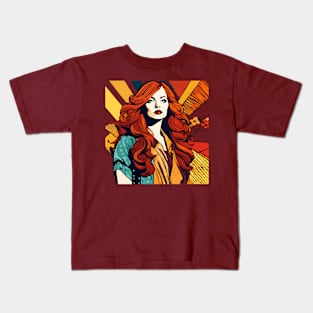 Auburn Pop Art, Radiant Beauty Unleashed Kids T-Shirt